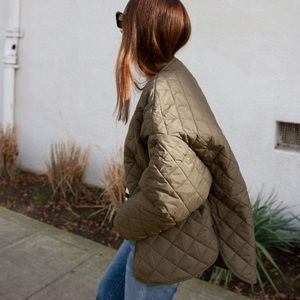Toteme Quilted Jacket Army Green
